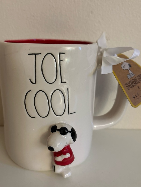 Rae Dunn Other - Rae Dunn White Mug with Red Interior Featuring Snoopy Accent